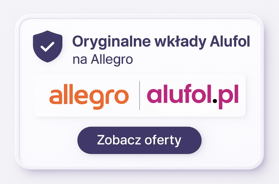 Oryginalne wkłady Alufol na Allegro
