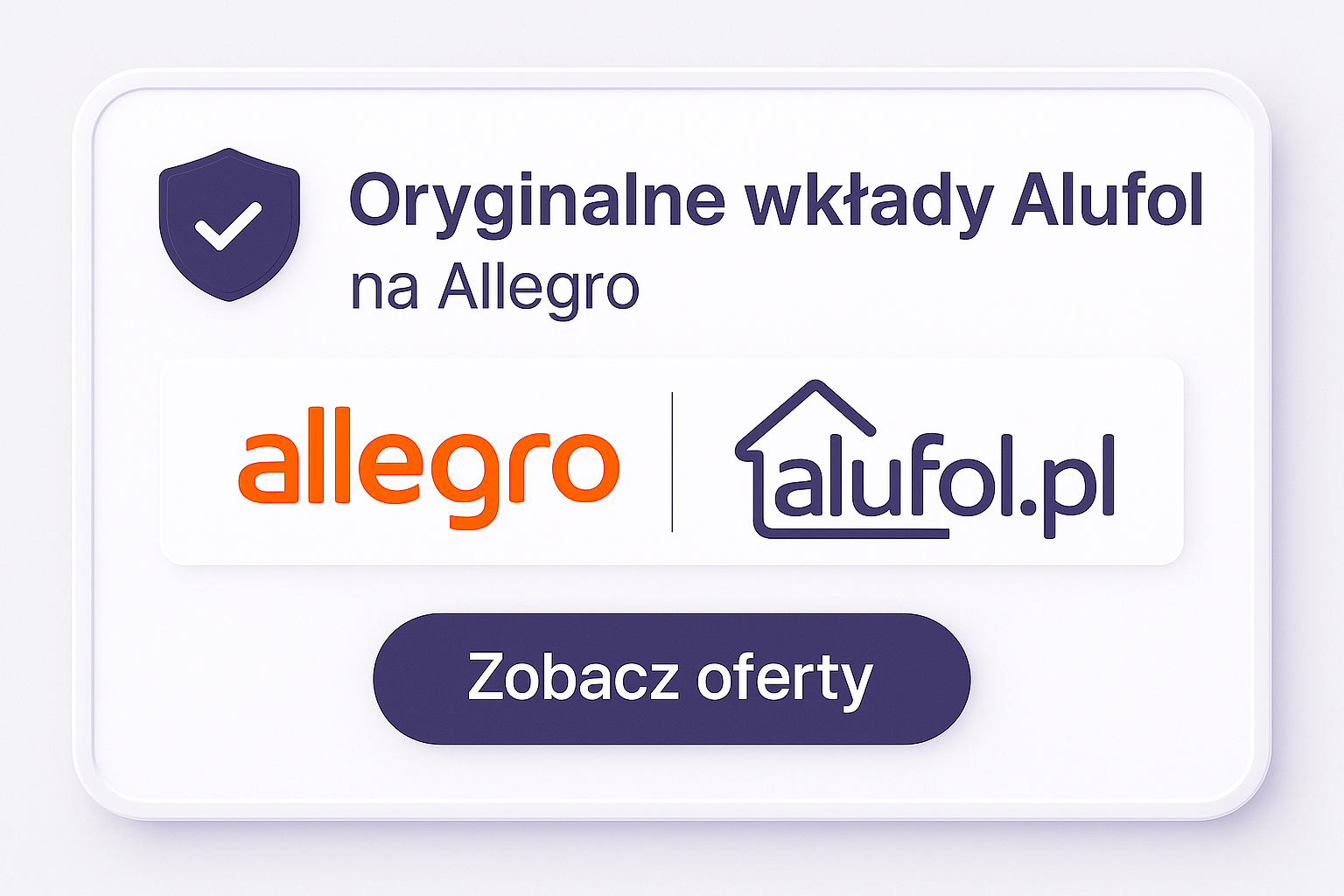 Oryginalne wkłady Alufol – oferta dystrybutora na Allegro